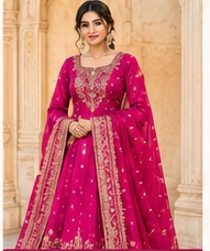 Pink Punjabi suit with dupatta